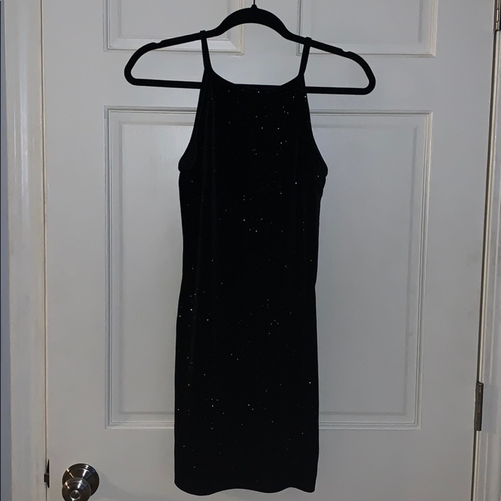 Short Sparkly Black Dress